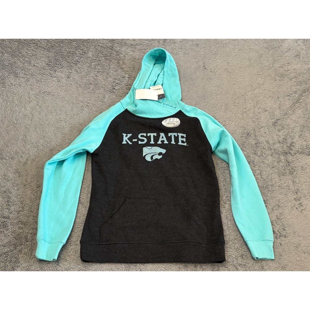 NWT Kansas State Wildcats College Hoodie Sweatshirt Womens L Ouray Sportswear